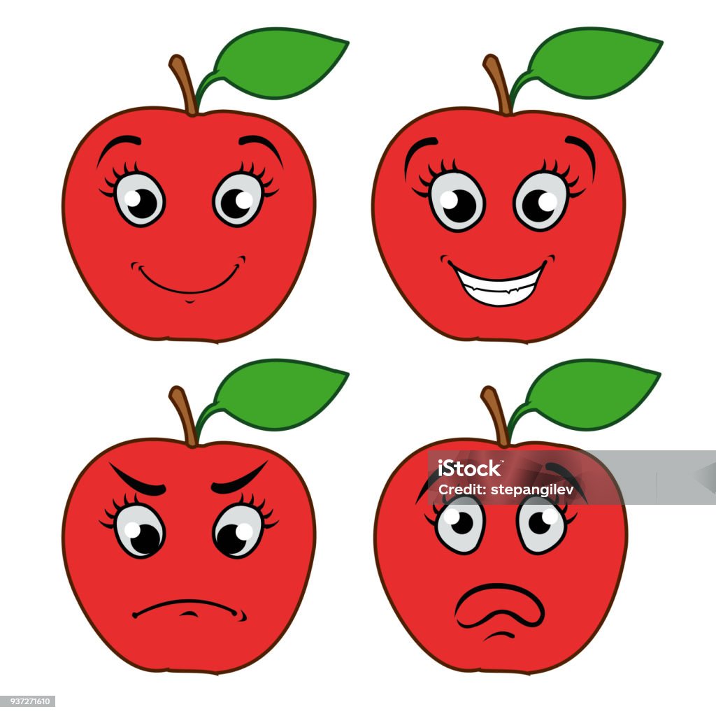 Ilustración de Dibujos Animados De Manzana Con Emociones y más Vectores Libres de Derechos de Alegre - Alegre, Alegría, Alimento - iStock Ilustración de Dibujos Animados De Manzana Con Emociones y más Vectores Libres de Derechos de Alegre - Alegre, Alegría, Alimento - iStock