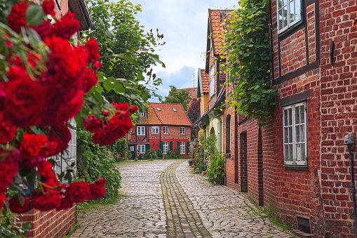 Beautiful cozy street of the old town.