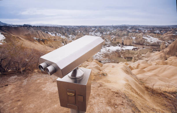 istock Coin-operated binoculars looking out over mountain landscape, Turkey 937278654