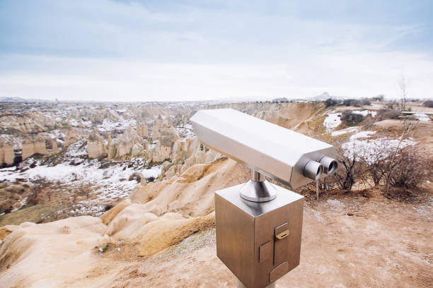 istock Coin-operated binoculars looking out over mountain landscape, Turkey 937279536