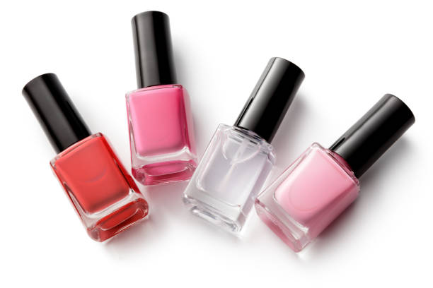 kosmetikartikel: nail nagellack - nail polish isolated cosmetics bottle stock-fotos und bilder