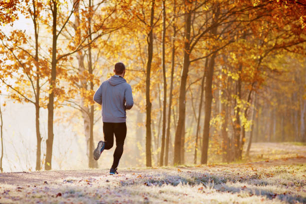 istock Man running at morning in the park 937286870