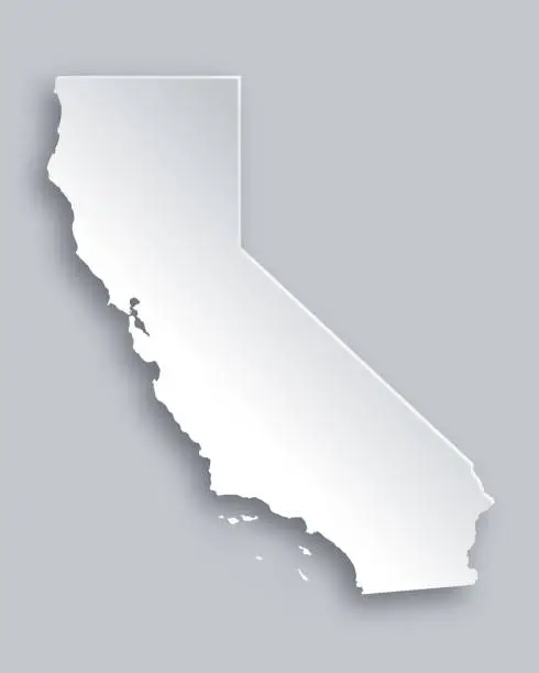 Vector illustration of Map of California