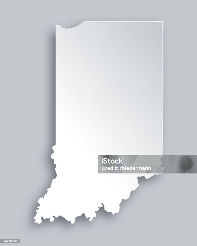 Map of Indiana Indiana stock vector