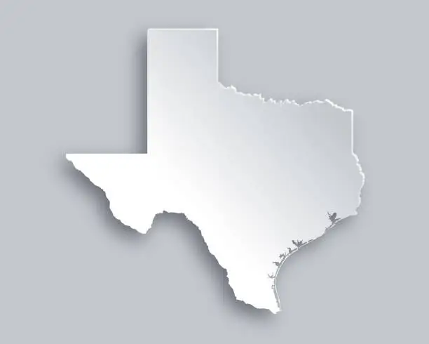 Vector illustration of Map of Texas