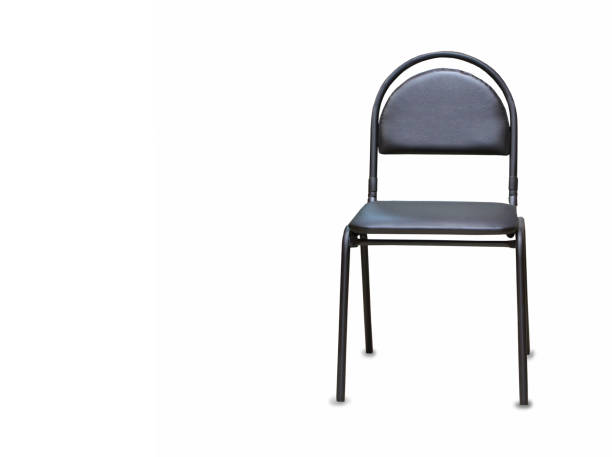 istock The office chair from black leather. Isolated 937295328