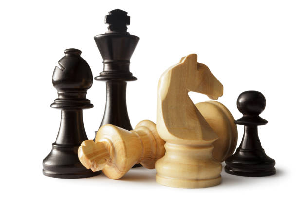 istock Chess: Kings, Knight, Bishop and Pawn Isolated on White Background 937298526