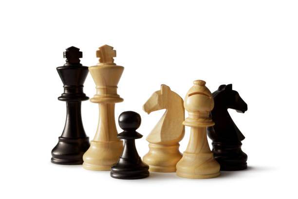 istock Chess: Kings, Knights, Bishop and Pawn Isolated on White Background 937298530