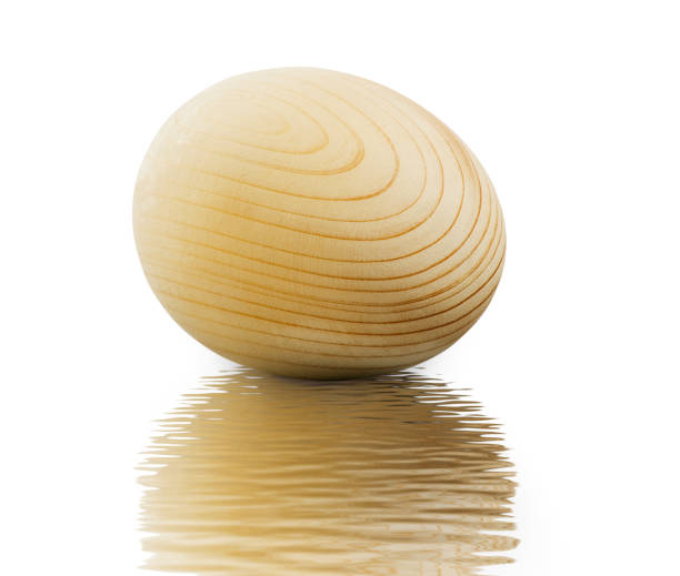 istock Image of wooden egg close up 937305698