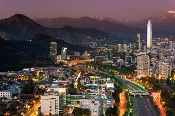 istock Panoramic view of Providencia and Las Condes districts 937311440