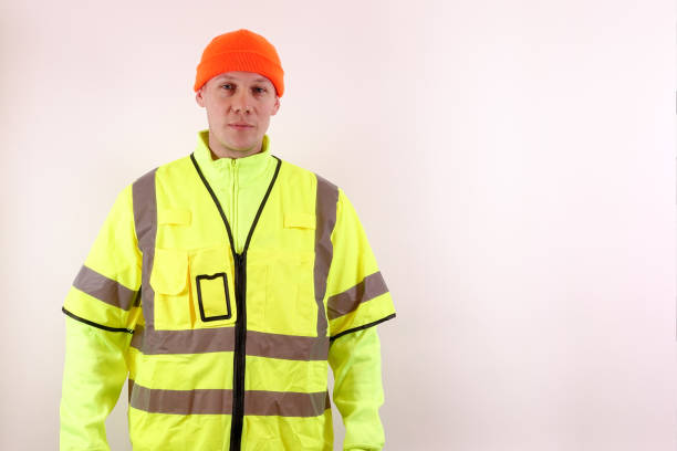 istock High visibility reflective yellow safety vest 937311484