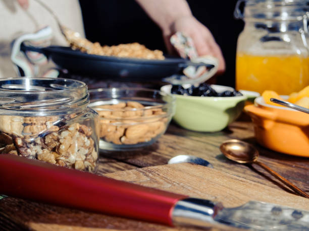 istock Homemade granola preparing 937315084