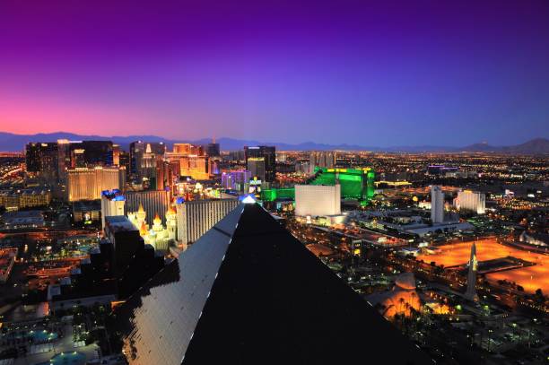 istock High Angle Shot Of Illuminated Cityscape Against Sky 937318096