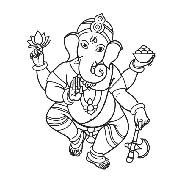 ganesha - ganesh festival stock illustrations