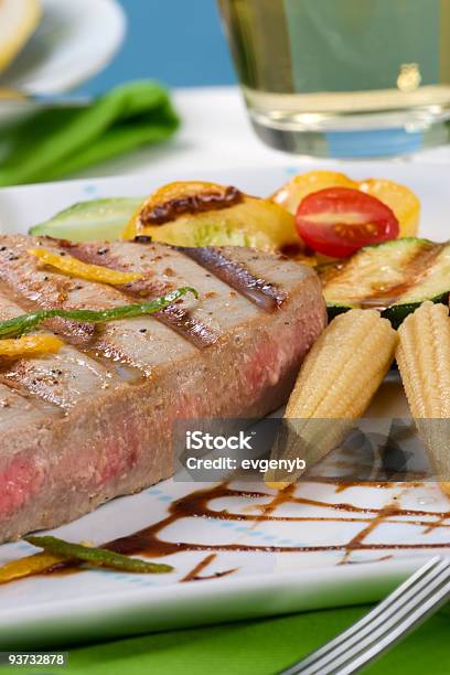 Grilled Tuna Steak Stock Photo - Download Image Now - Baby Corn, Close-up, Color Image