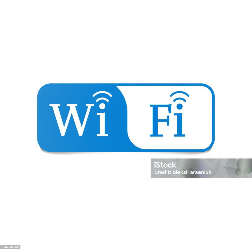 Wireless Sign Communication Wireless Connection Sign Stock Illustration - Download Image Now - Blue ...