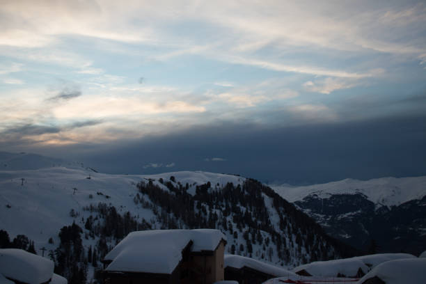 istock Winter sunset over the mountains 937342722