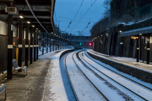 istock British train station in the snow 937346782