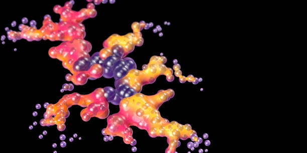 istock Orange futuristic organic structure, close up 937347114