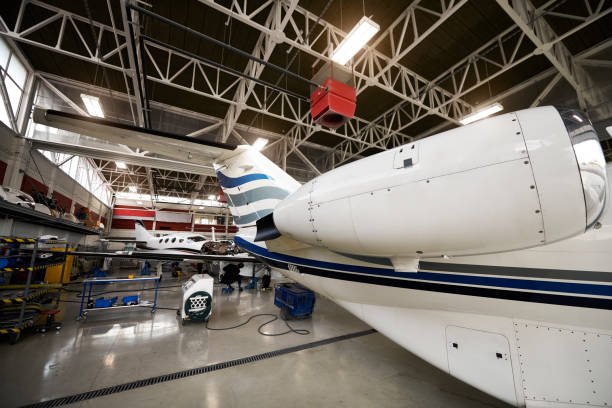 istock Aircraft in the hangar 937356626