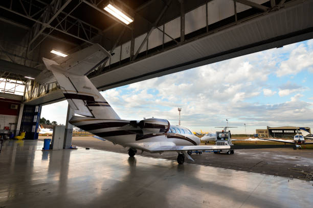 istock Aircraft in the hangar 937359582