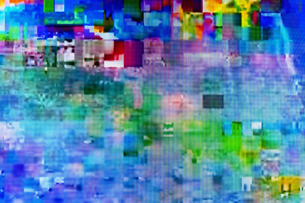 istock Digital TV glitch on television screen 937370306