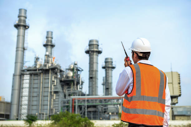 istock Engineering is working in gas turbine electric power plant 937370704