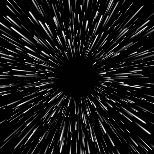 istock Vector abstract background with Star Warp or Hyperspace with free space in the center, light of moving stars concept. 937379546