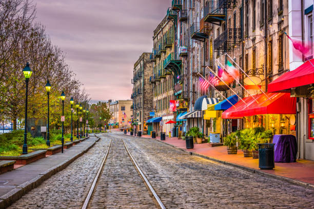 istock River Street, Savannah, Georgia, USA 937380128