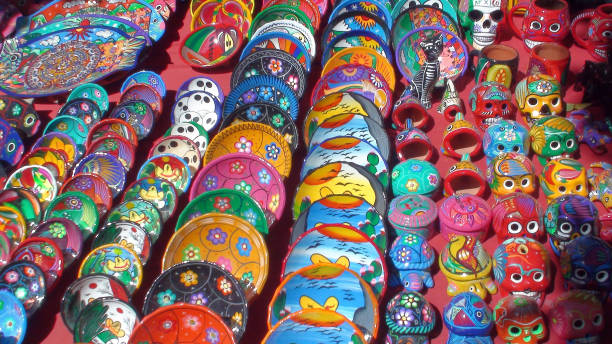istock Different Type Of Mexican Souvenir On Display Scene In Yucatan Mexico 937383188