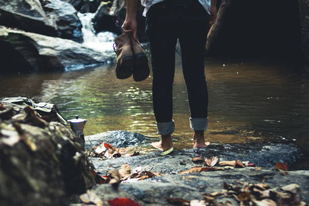 istock Walk in the forest Natural waterfall 937383910