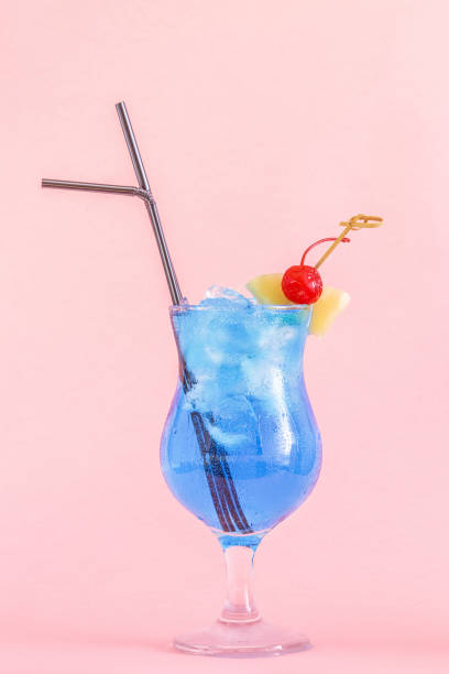 istock Blue Curacao cocktail decorated with fruit 937387970