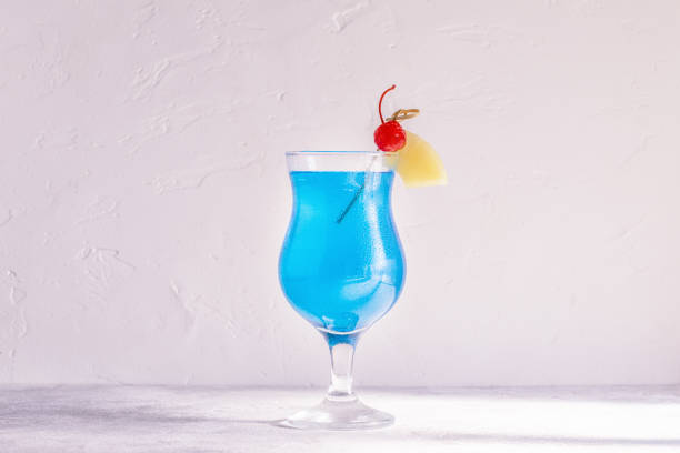 istock Blue Curacao cocktail decorated with fruit 937388438