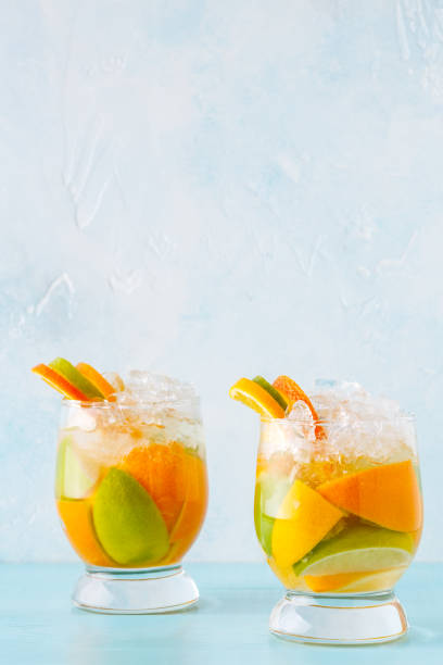 istock Refreshing summer cocktail/detox fruit infused water 937389004