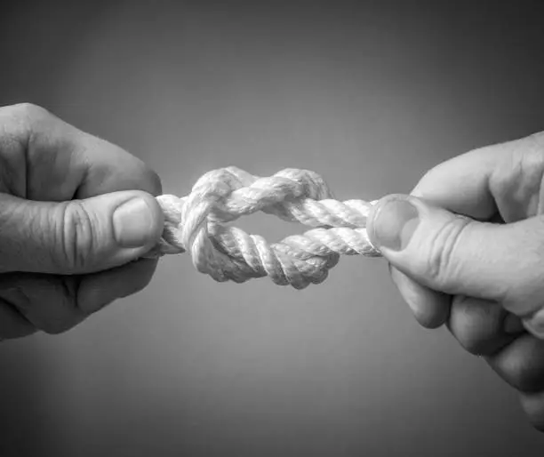 Photo of Knot tension - monochrome
