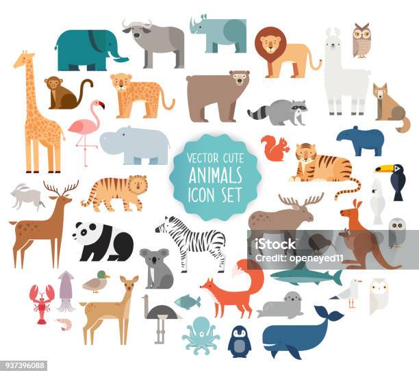 Animal Vector Illustration Stock Illustration - Download Image Now - Animal, Illustration, Icon Symbol