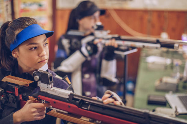 istock Girls with a machine guns 937411504