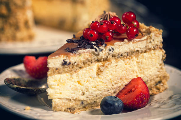 istock Chocolate Caramel Cake With Fresh Berry Fruits 937412022