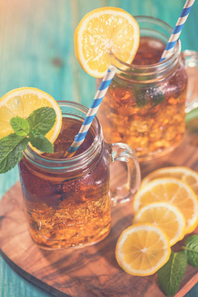 istock Ice Tea with Lemon and Mint in a Jar 937412024