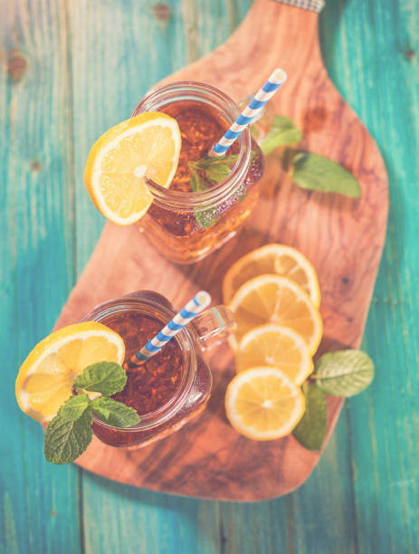 istock Ice Tea with Lemon and Mint in a Jar 937412776