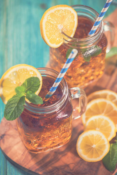 istock Ice Tea with Lemon and Mint in a Jar 937415444