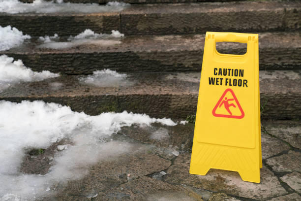 istock Warning sign for wet floor 937415992