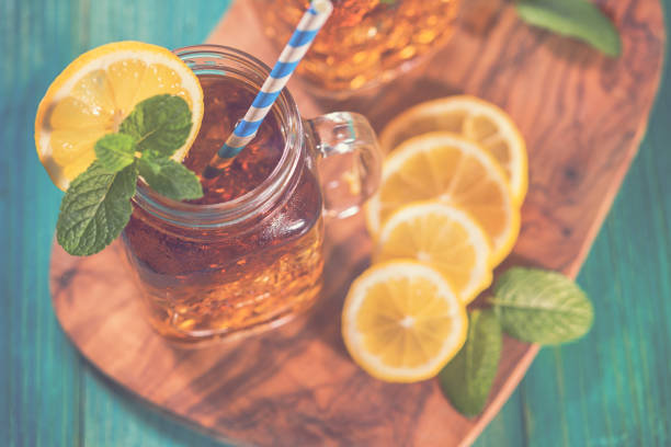 istock Ice Tea with Lemon and Mint in a Jar 937419012
