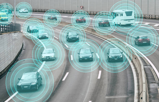 istock Autonomous Cars on Road 937435838