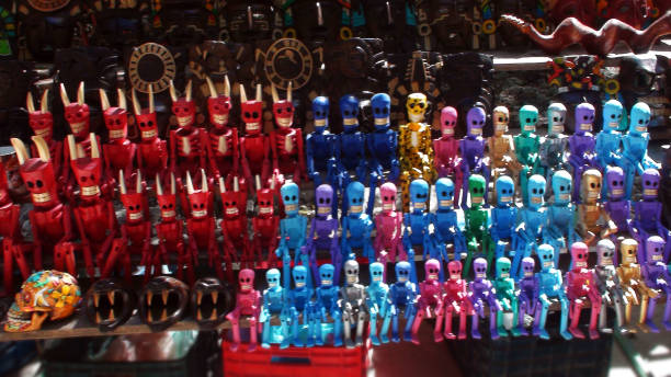 istock Different Type Of Mexican Souvenir On Display Scene In Yucatan. Mexico 937444022