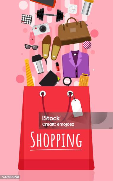 Shopping Bag Series Stock Illustration - Download Image Now - Retail, Shopping, Shopping Bag