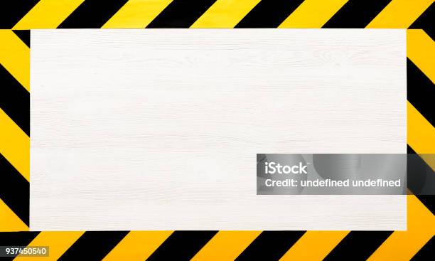 Under Construction Concept Background Warning Tape Stock Photo - Download Image Now