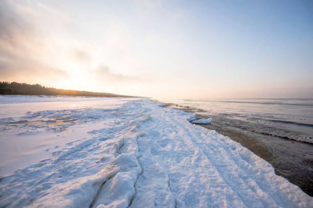 istock Winter evening at the sea coast, Latvia 937459194