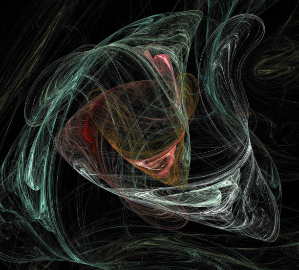 istock image of one Digital Fractal on Black Color 937467134