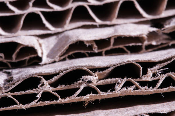 istock Cardboard brown paper old cut close up texture structure 937467436